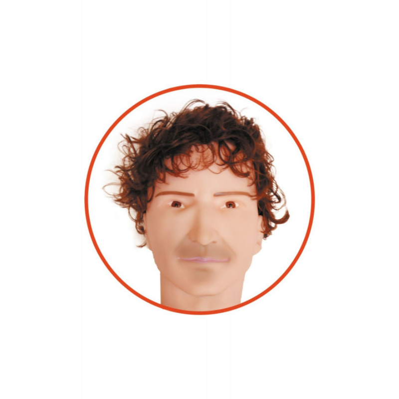 Muñeco Hinchable Dennis con Pene Vibrador Cara, pies y Manos 3D