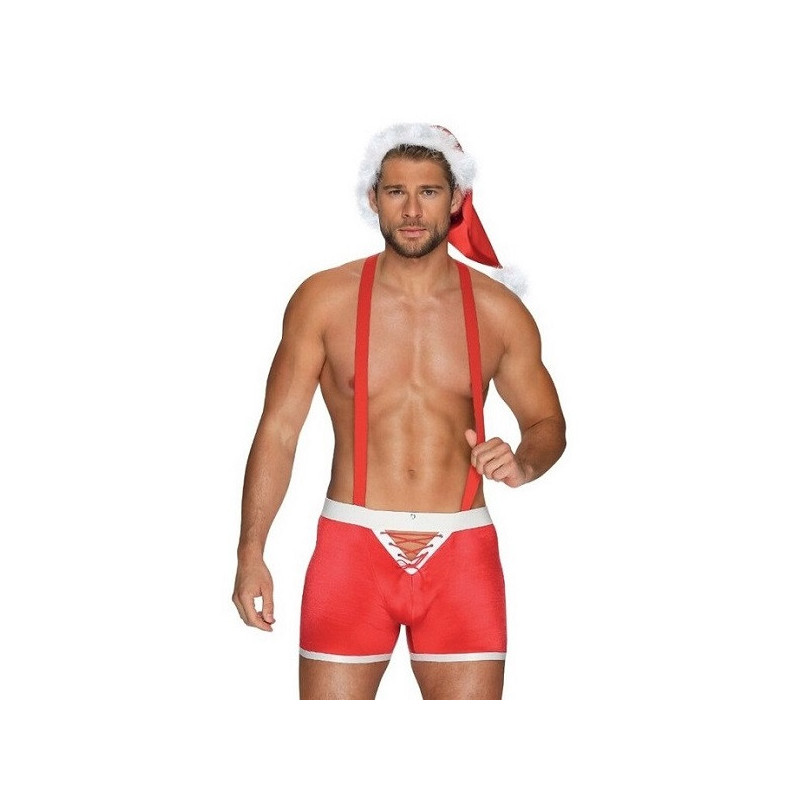 Navidad Disfraz De Obsessive Mr Claus Set