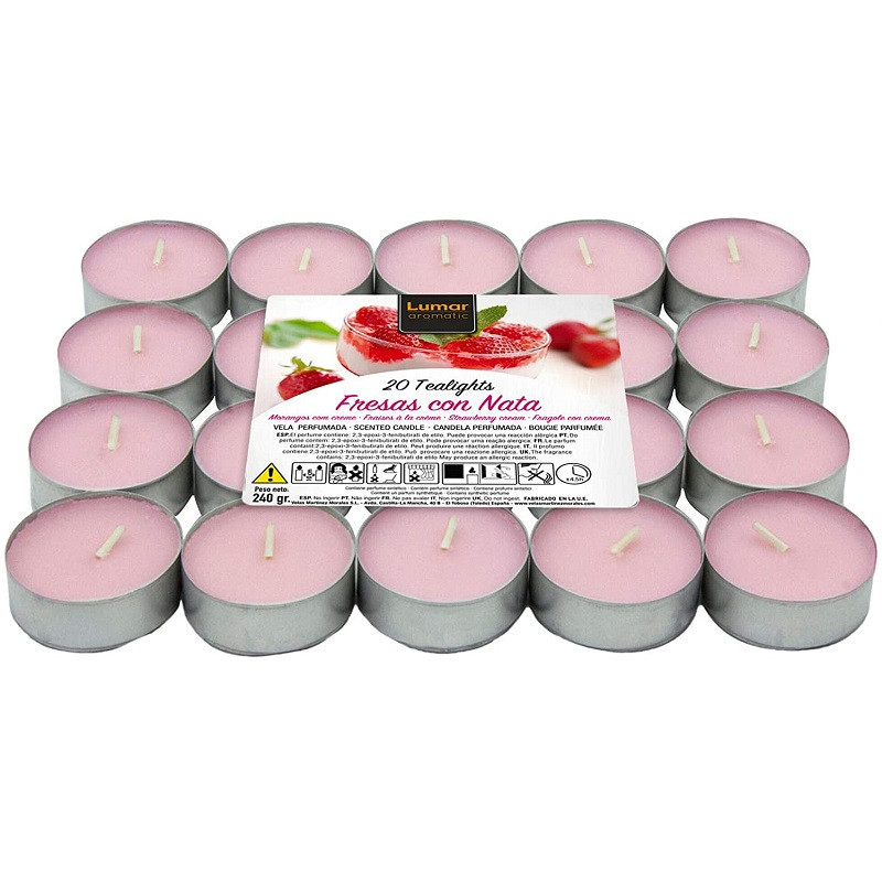 Pack 20 Tealights  Fresas con Nata