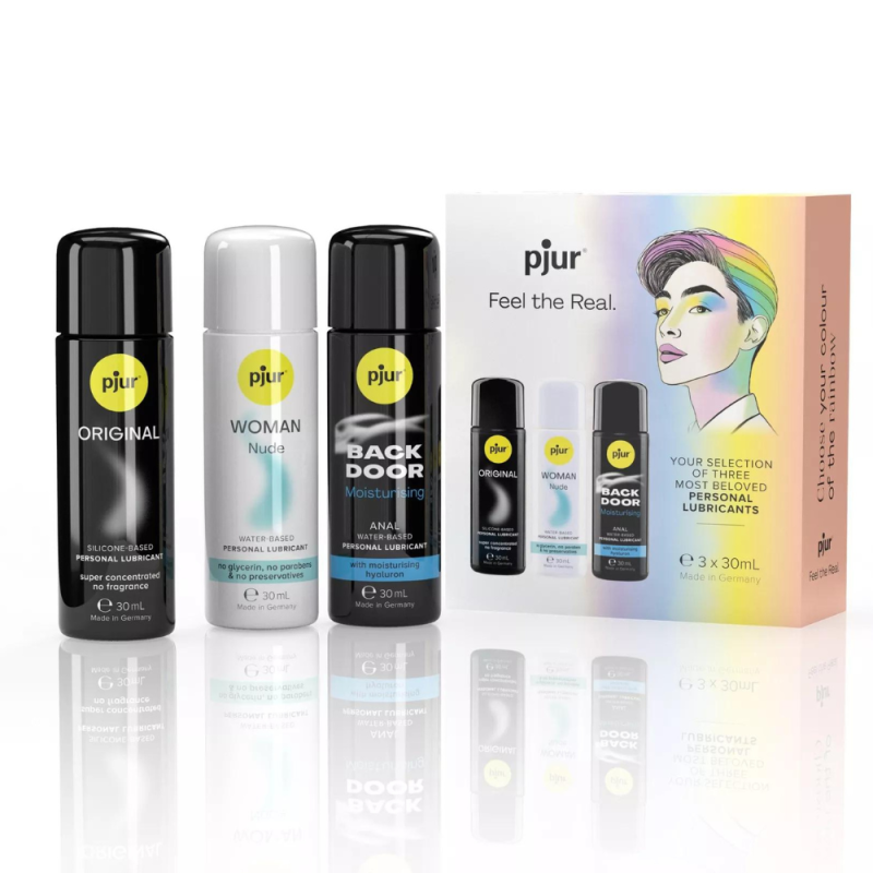 Pack 3 Lubricantes Pjur Pride Premium Feel The Real 3 x 30 ml