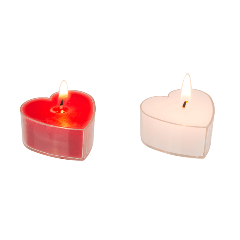 Pack 8 Velas Tealight Corazón