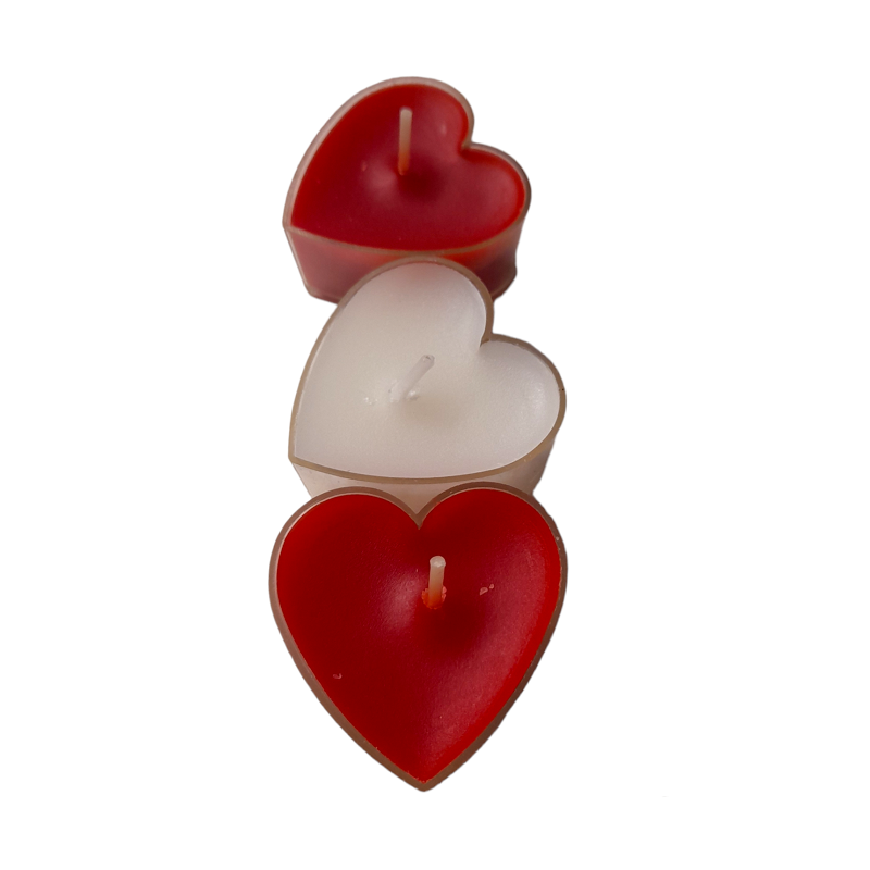 Pack 8 Velas Tealight Corazón