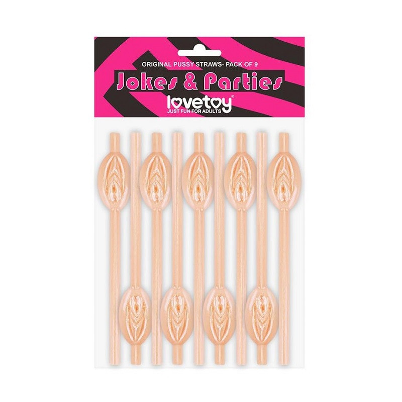 Pack 9 Pajitas Lovetoy Vagina Beis