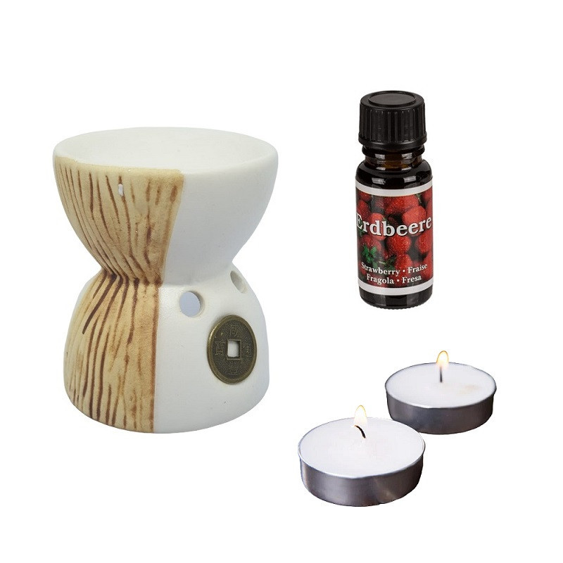 Pack Quemador + Aceite Aromático + Velas